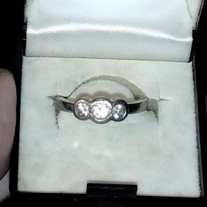 CZ and sterling silver ring size 7